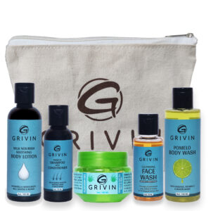Grivin Travel Kit Combo with Free Cotton Canvas Bag worth 399/-  (6 Items in the set)